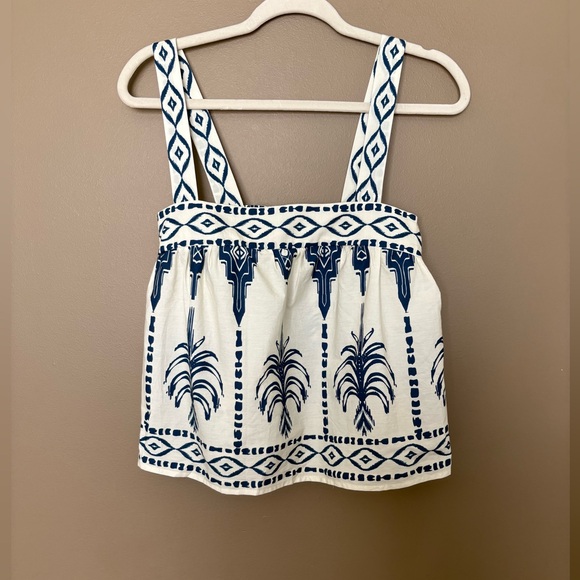 NWOT Flying Tomato Boho Rhythm Tank and Maxi Skirt Set Womens Blue Cream Boho - Picture 3 of 11